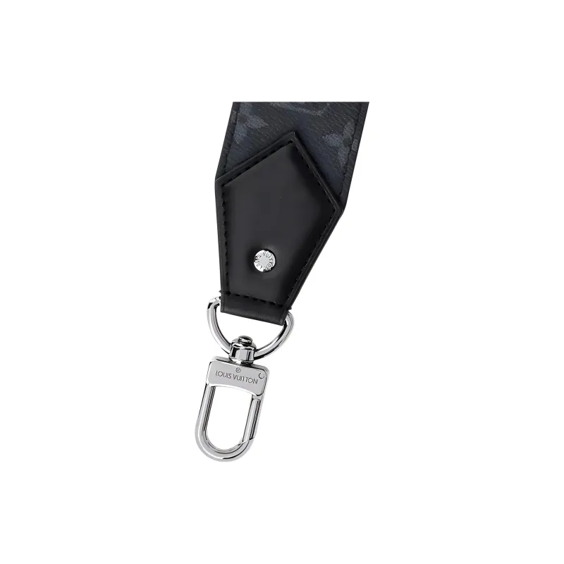 LOUIS VUITTON Coated Canvas Bag Strap Men's Black/Gray-2