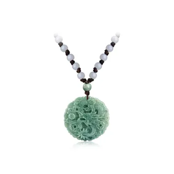 FUSSEM Bean Type Jadeite Necklaces Unisex