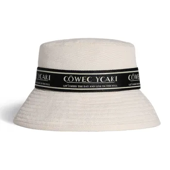 COWEC YCAKI Bucket Hats Unisex Ecru Canvas