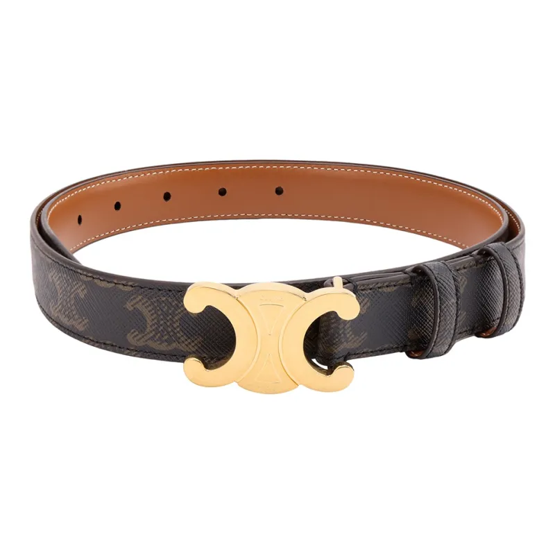 CELINE Triomphe Medium Buckle Belt-3