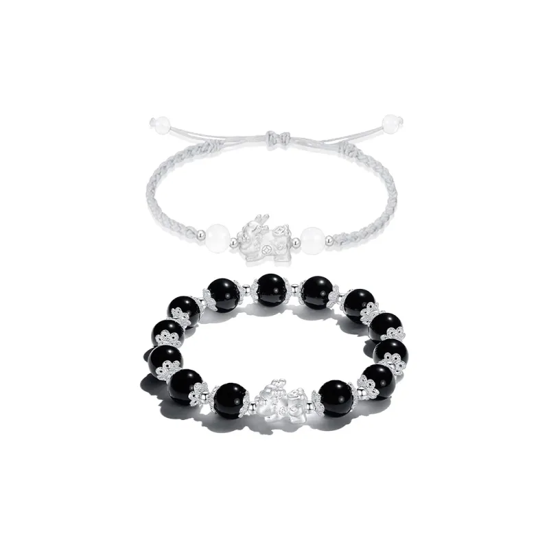 VIVIWELL Obsidian Jade Bracelets Unisex-5