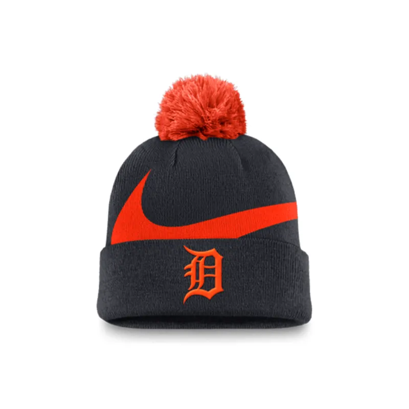 Nike Detroit Tigers Peak Men's Nike Mlb Cuffed Pom Beanie-0