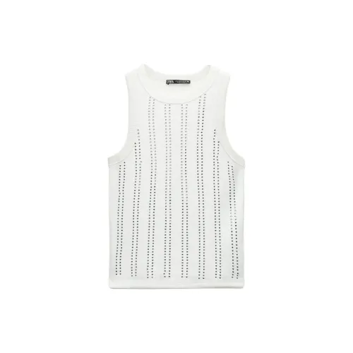 ZARA Tank Tops Women's White