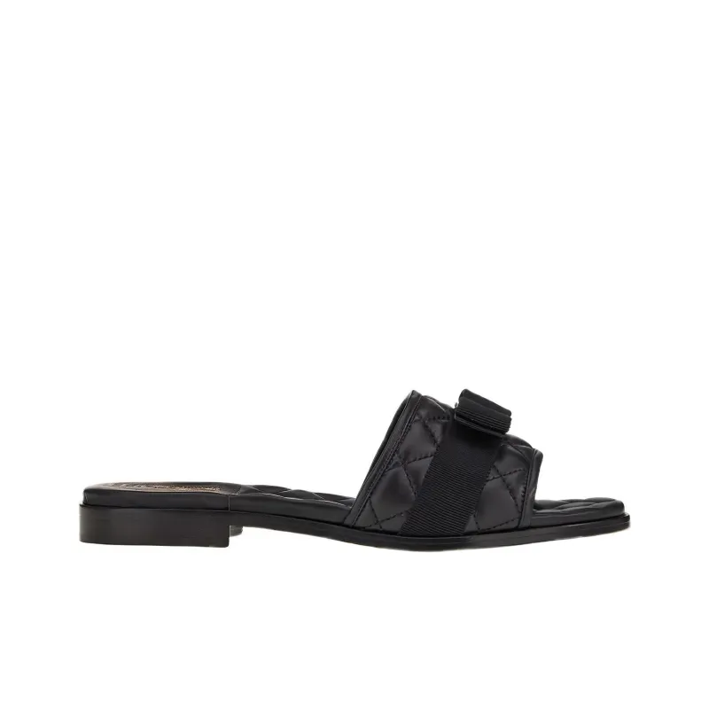 FERRAGAMO Vara Bow Quilted Slides-1
