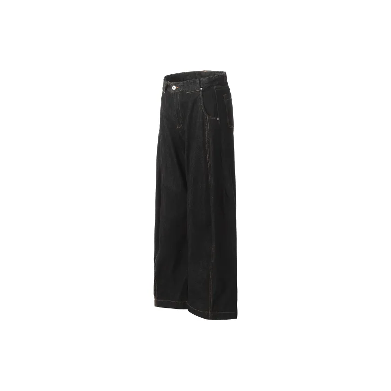 PAINT STAIN Jeans Unisex Black-1