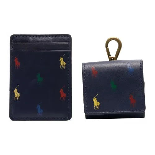 Polo Ralph Lauren Leather Card Holder Women's Navy
