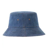 Burberry Logo Embroidered Denim Bucket Hat