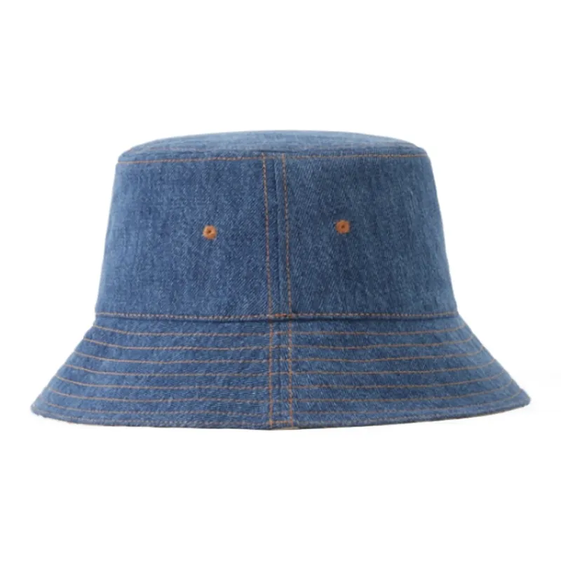 Burberry Logo Embroidered Denim Bucket Hat-2