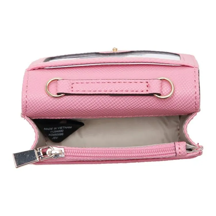 GUESS Artificial Leather Shoulder Bag Medium Size Women's Pink-3