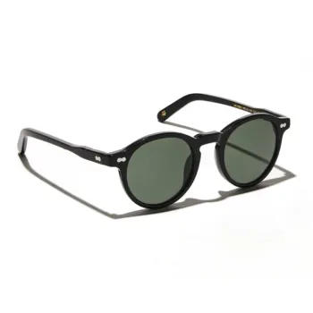 MOSCOT Acetate Irregular Shape Sunglasses Men's Black