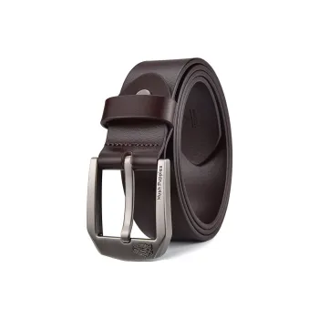 Hush Puppies Young Accessories For Gift Giving Top Grain Cow Leather Leather Belts Men's Black/Coffee Width: 3.8cm