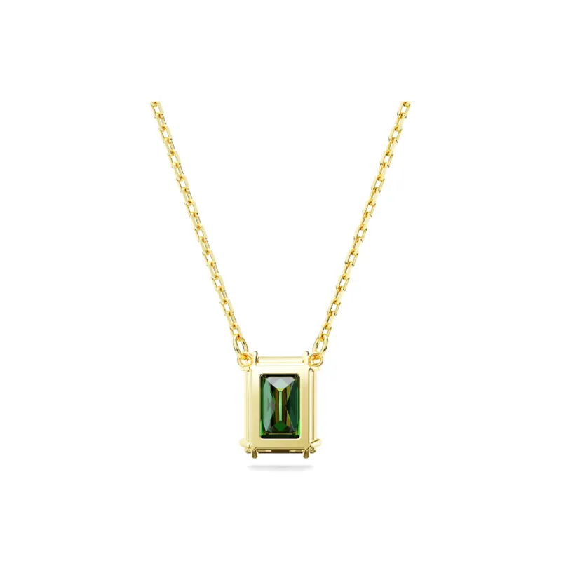Swarovski Gold Tone Plated Necklaces Women's Green-1