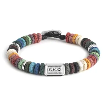 SUSOOK Volcanic Stone Bracelets Unisex Dopamine Dressing