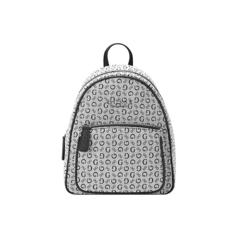 GUESS Fabric Artificial Leather Backpack Medium Size Women's Black-0