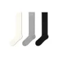 [Calf Socks]White+Light Gray+Black