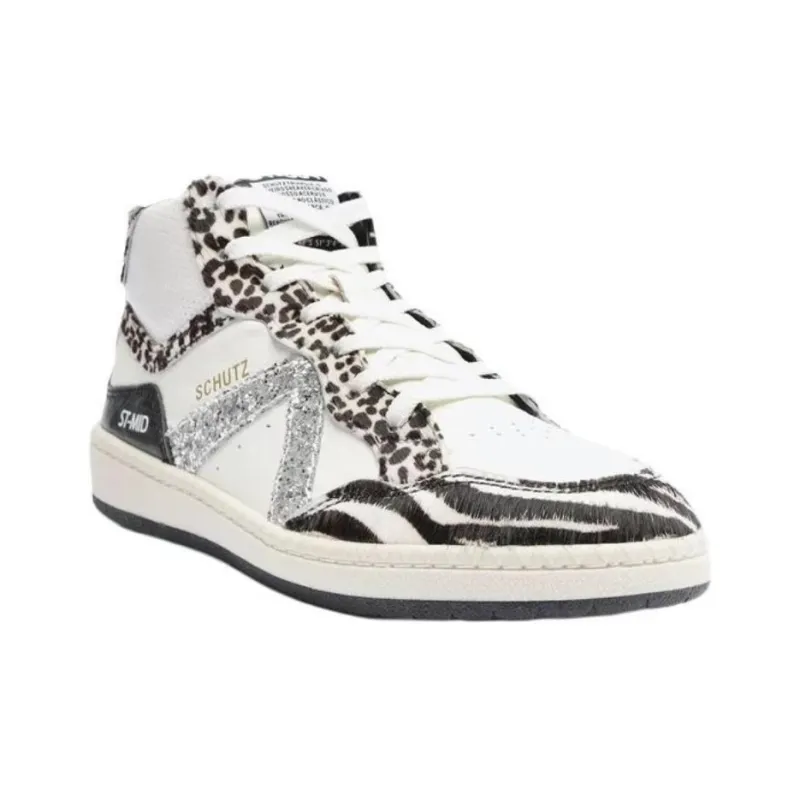 Schutz TÊNIS High-Top Skateboard Shoes Women's White-2
