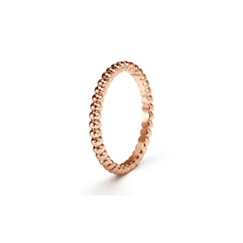 Van Cleef & Arpels Perlee Series Karat Gold Rings Women's Rose Gold
