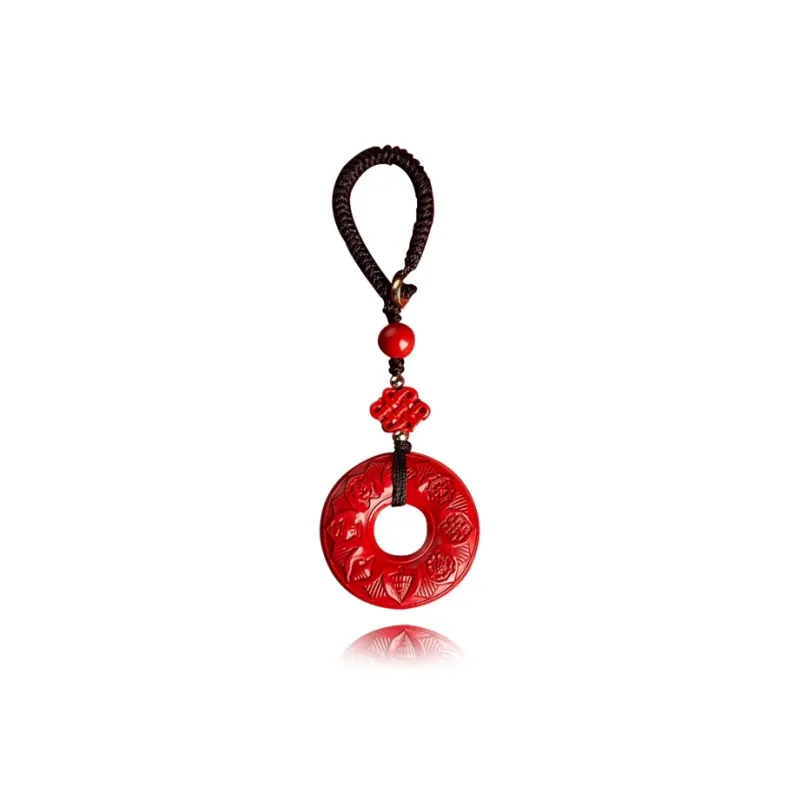 Moon Jewelry Reconstructed Cinnabar Keychains Unisex-1