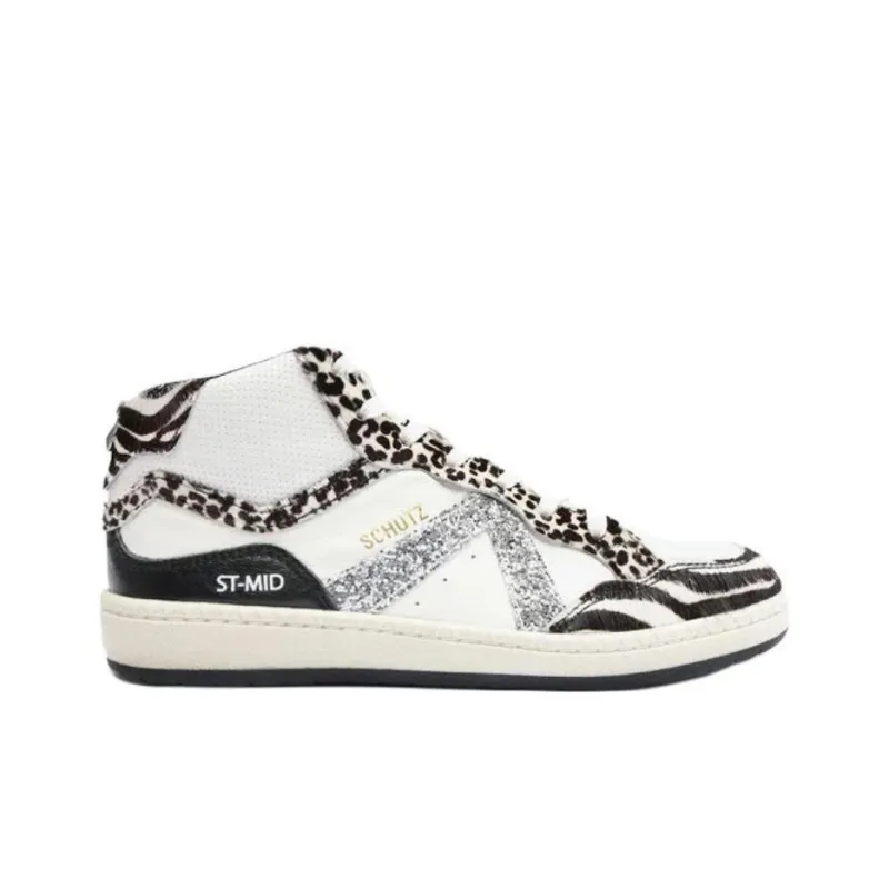 Schutz TÊNIS High-Top Skateboard Shoes Women's White-1