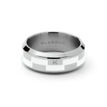 KLASSE14 Rings Unisex Silvery White