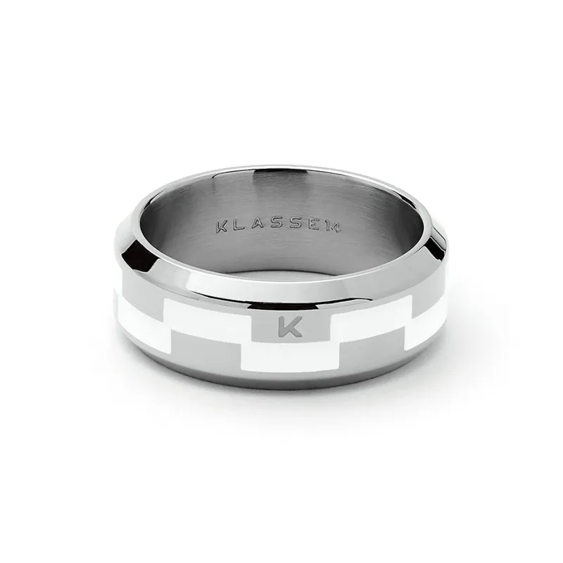 KLASSE14 Rings Unisex Silvery White-0