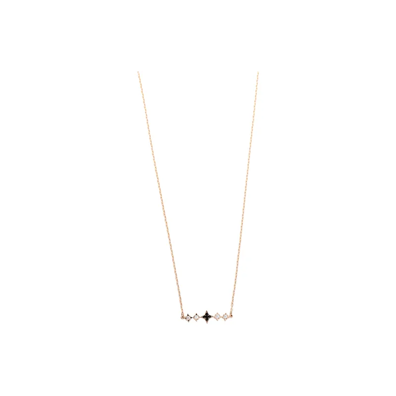 Swarovski Faux Crystal Double Layer Necklace Women's Black-1