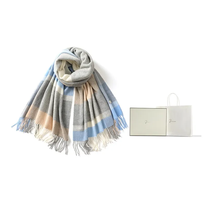JIUMU Versatile Thickened Warm Scarf Shawl Premium Box Women's-1