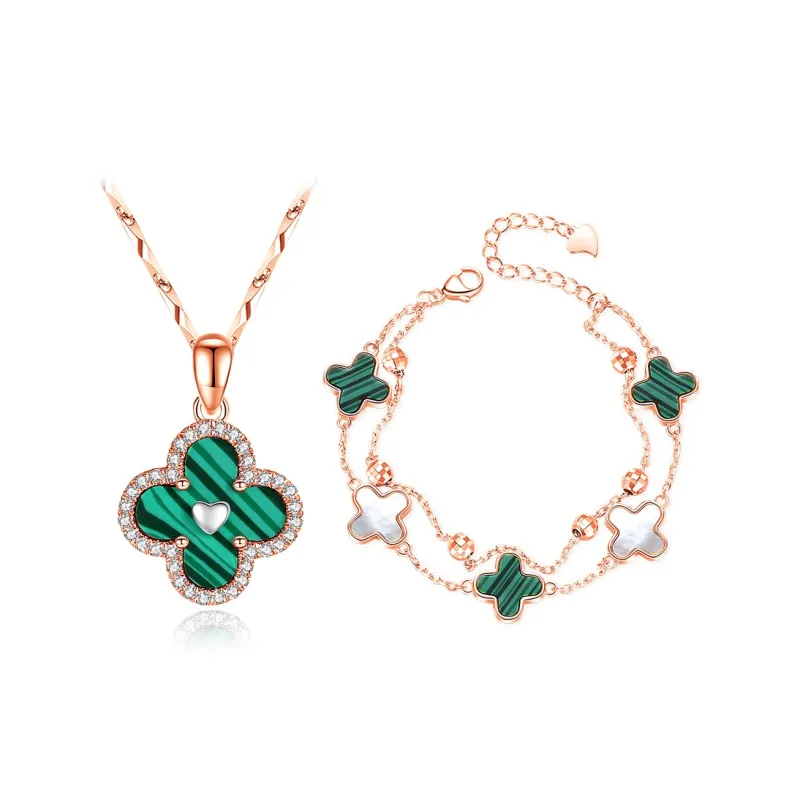 Olampe Malachite Jade Necklaces Women's-4