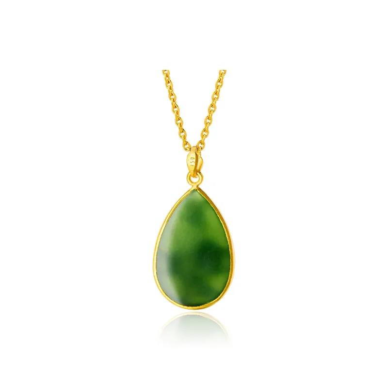 CHAOHONGJI Hetian Jade Pendants Women's Green Jade-1