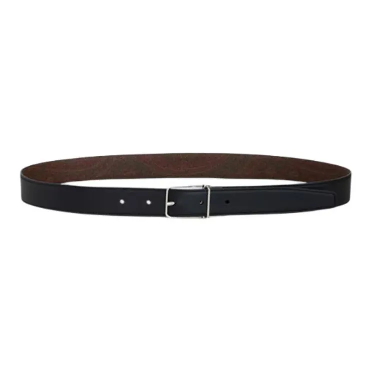 ETRO Reversible Paisley print Leather Belt-0