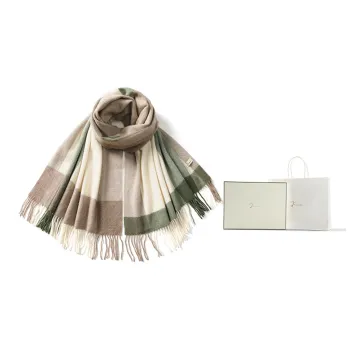 JIUMU Versatile Thickened Warm Scarf Shawl Premium Box Women's