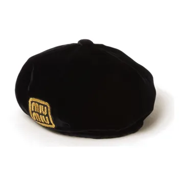 MIU MIU Fabric Berets Women's Black