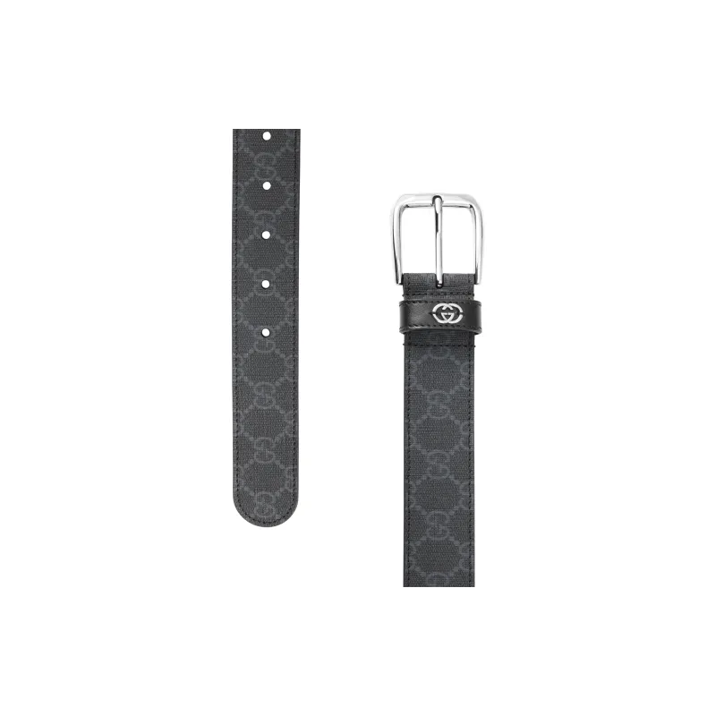 GUCCI All Over Logo Embossed Buckle Belt-2