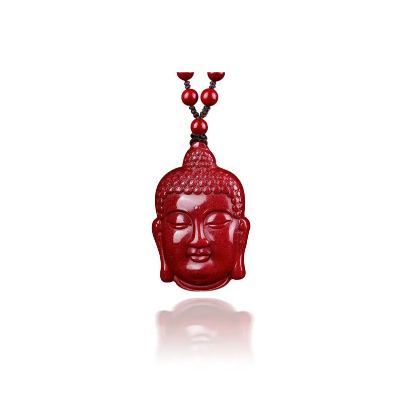 Moon Jewelry Reconstructed Cinnabar Necklaces Unisex-11