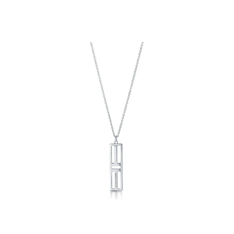 TIFFANY & CO. T Necklaces Unisex Silver-1