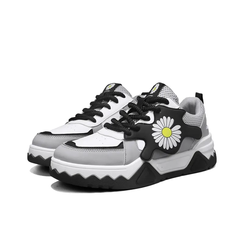 Little Daisy Small Daisy Anti Slip And Wear Resistant Height Increasing Low Top Skateboard Shoes Men's-11