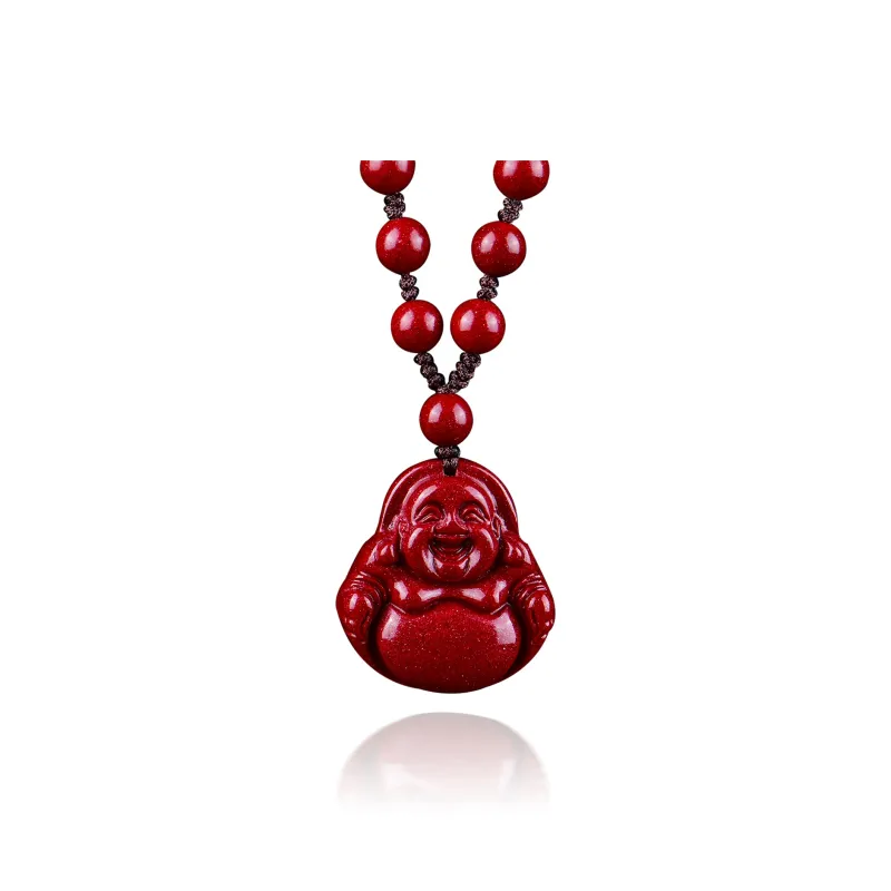 Moon Jewelry Reconstructed Cinnabar Necklaces Unisex-1