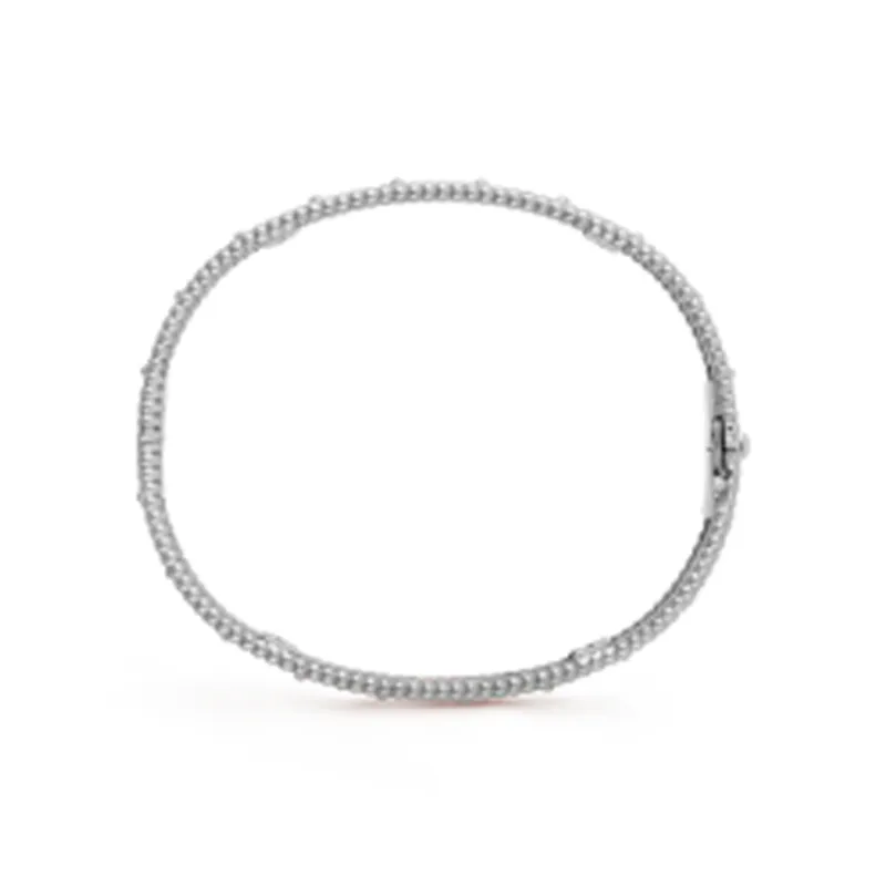 Van Cleef & Arpels 18K White Gold Bangles Women's Silver-1