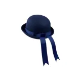 Navy Blue Hats & Caps-Navy Blue Ribbon