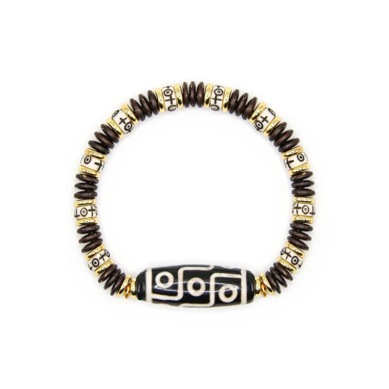 DRAGON LI Carved Cow Bone Bracelets Unisex-1