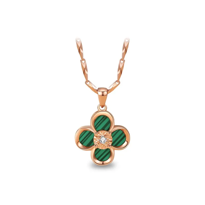 Olampe Malachite Necklaces Women's-0