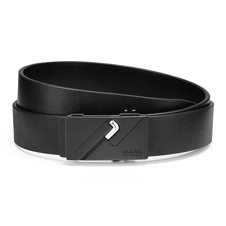 FAIRWHALE Genuine Leather Automatic Buckle Business Youth Innerwear Belt Leather Belts Men's Width 3.4-2