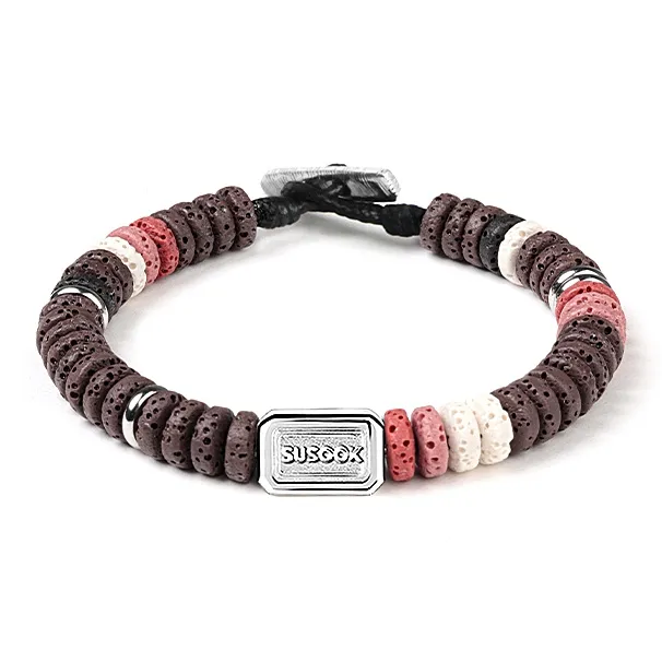 SUSOOK Volcanic Stone Alloy Bracelets Unisex Maillard Style Color Scheme-0