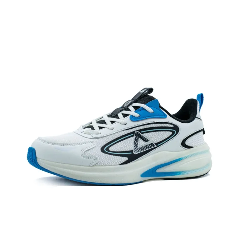 PEAK Anti Slip Wear Resistant Low Top Casual Running Shoes Men's White Blue-2