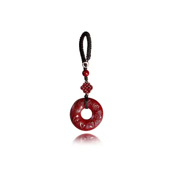 Moon Jewelry Reconstructed Cinnabar Keychains Unisex