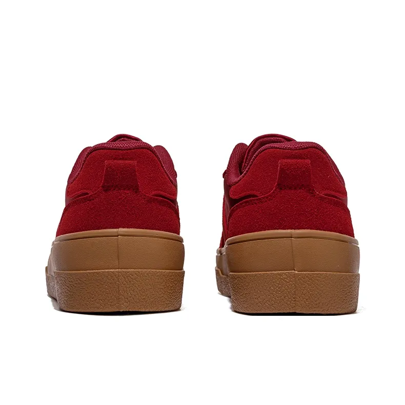 B10CROWN Anti-Slip And Wear-Resistant Lightweight Low-Top Skateboard Shoes Women's Red-3