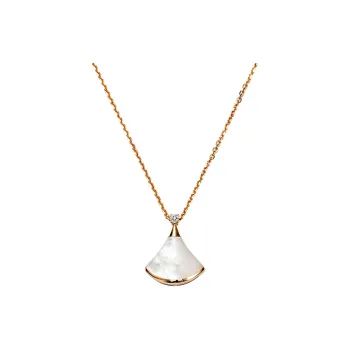 BVLGARI Divas' Dream Series 18K Rose Gold Necklaces Unisex White