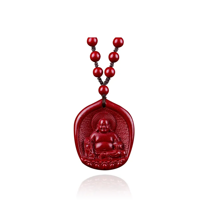 Moon Jewelry Reconstructed Cinnabar Necklaces Unisex-13