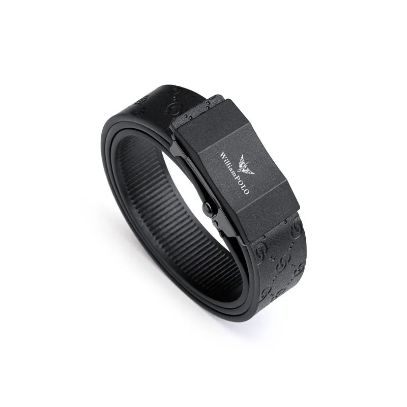 WilliamPOLO Surface Cow Split Leather/Sole Microfiber Leather Belts Men's 3.4cm Wide-1