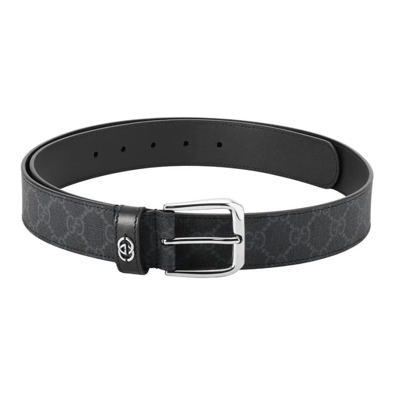 GUCCI All Over Logo Embossed Buckle Belt-0